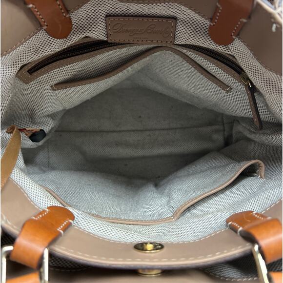Dooney & Bourke Light Brown City Dawson European Smooth Leather Satchel Bag - Picture 8 of 14